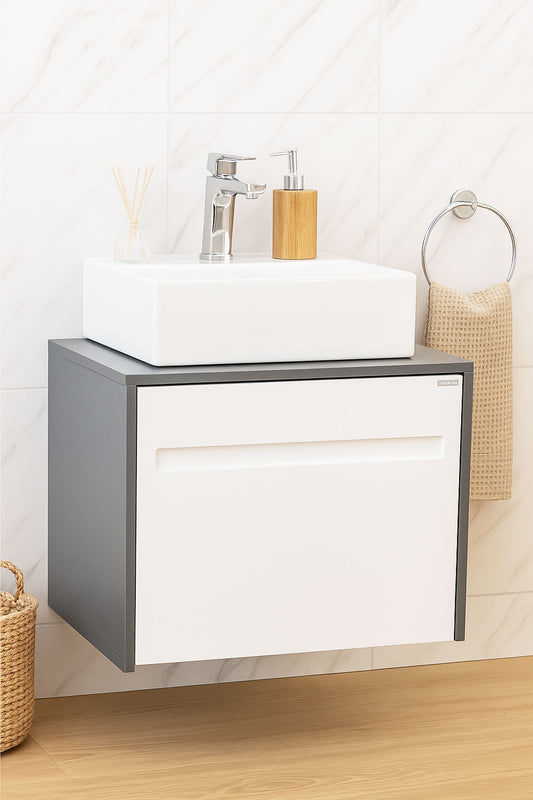 Mobilier Baie și lavoar, Seria 401, 60cm, Antracit