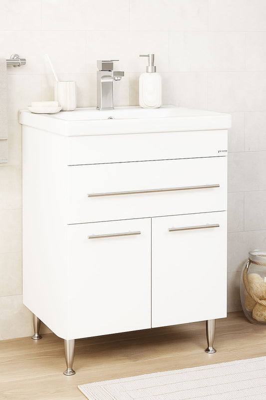 Mobilier Baie și lavoar, Seria 765, 60cm, Alb