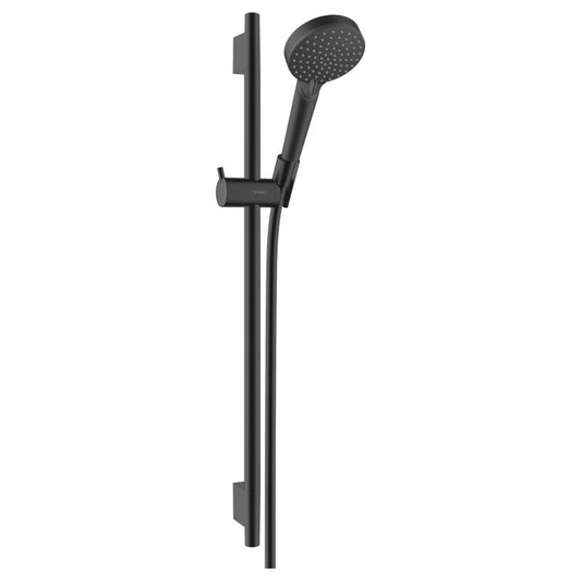 Set de dus cu bara 65 cm Hansgrohe, Vernis Blend Vario, cu furtun, negru mat