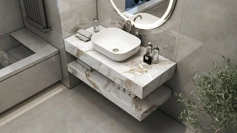 Set mobilier Armonia Gold Carrara 120cm