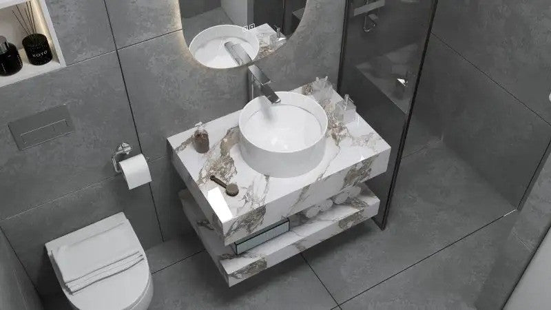 Set mobilier Armonia Gold Carrara 80cm