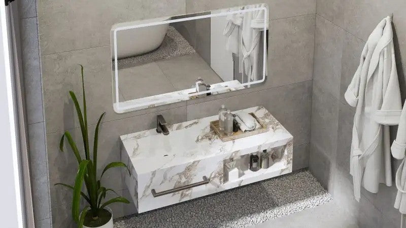 Set mobilier Creta Gold Carrara 120cm