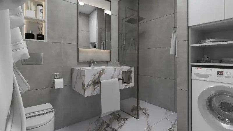 Set mobilier Creta Gold Carrara 80cm