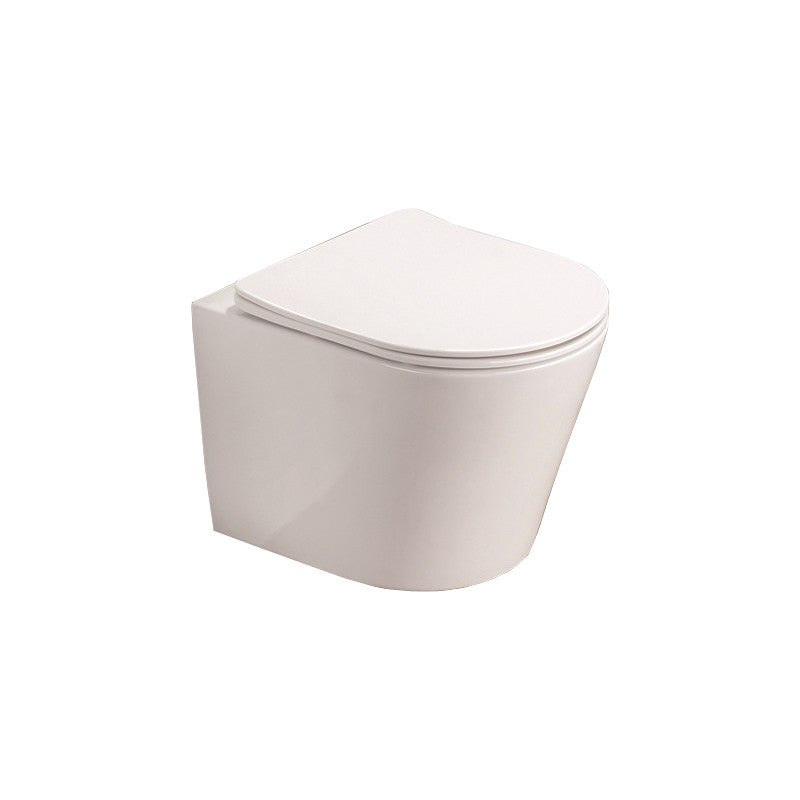 Set vas wc suspendat, Fluminia, Clementina, cu capac quick release si soft close, alb