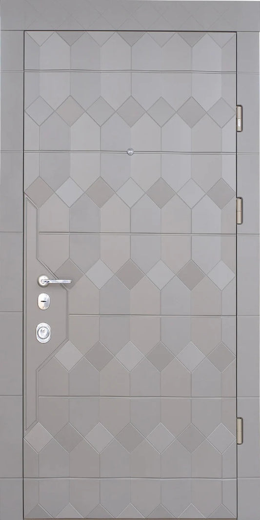 Usa metalica apartament premium Antracit 3D