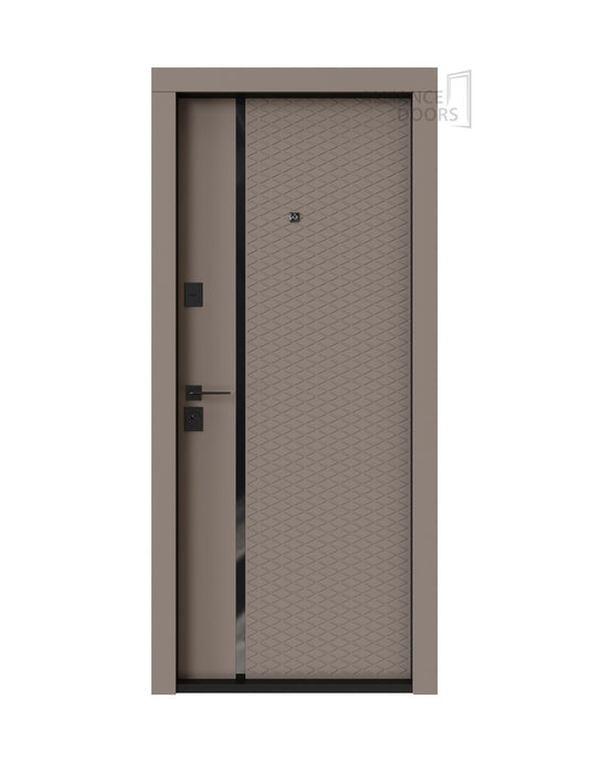 Usa premium de intrare apartament Milano maro soft touch / alb mat