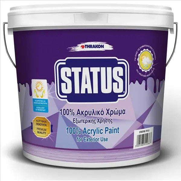 Vopsea acrilica pentru exterior Status 100% Acrylic Paint 10L